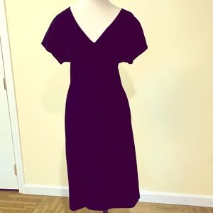 DVF v neck cap sleeve little black dress, size 14